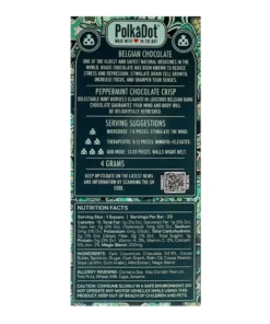 Alternative view of Peppermint Chocolate Crisp PolkaDot Mushroom Belgian Dark Chocolate 200mg Per Piece
