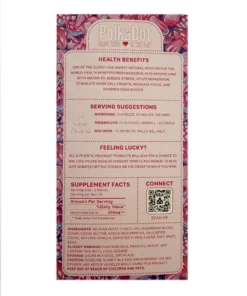 Alternative view of Pink Velvet PolkaDot Mushroom Belgian White Chocolate 250mg Per Piece