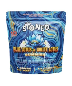 Blue Raspberry Stoned Blue Lotus + White Lotus Gummies 10000mg 10ct