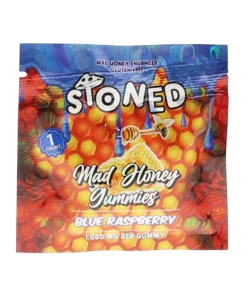 Blue Raspberry Stoned Mad Honey Gummies 1000MG 1ct
