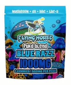 Blue Razz Flying Horse Fukd Blend Gummies 1000MG