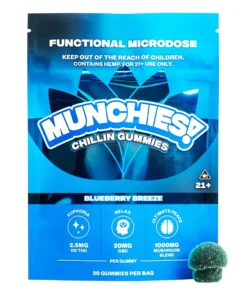 Blueberry Breeze Munchies Functional Microdose Chillin Gummies 20ct