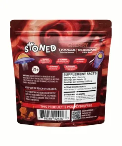 Alternative view of Cherry STONED Amanita Muscaria Mushroom Gummies 10000MG 10CT