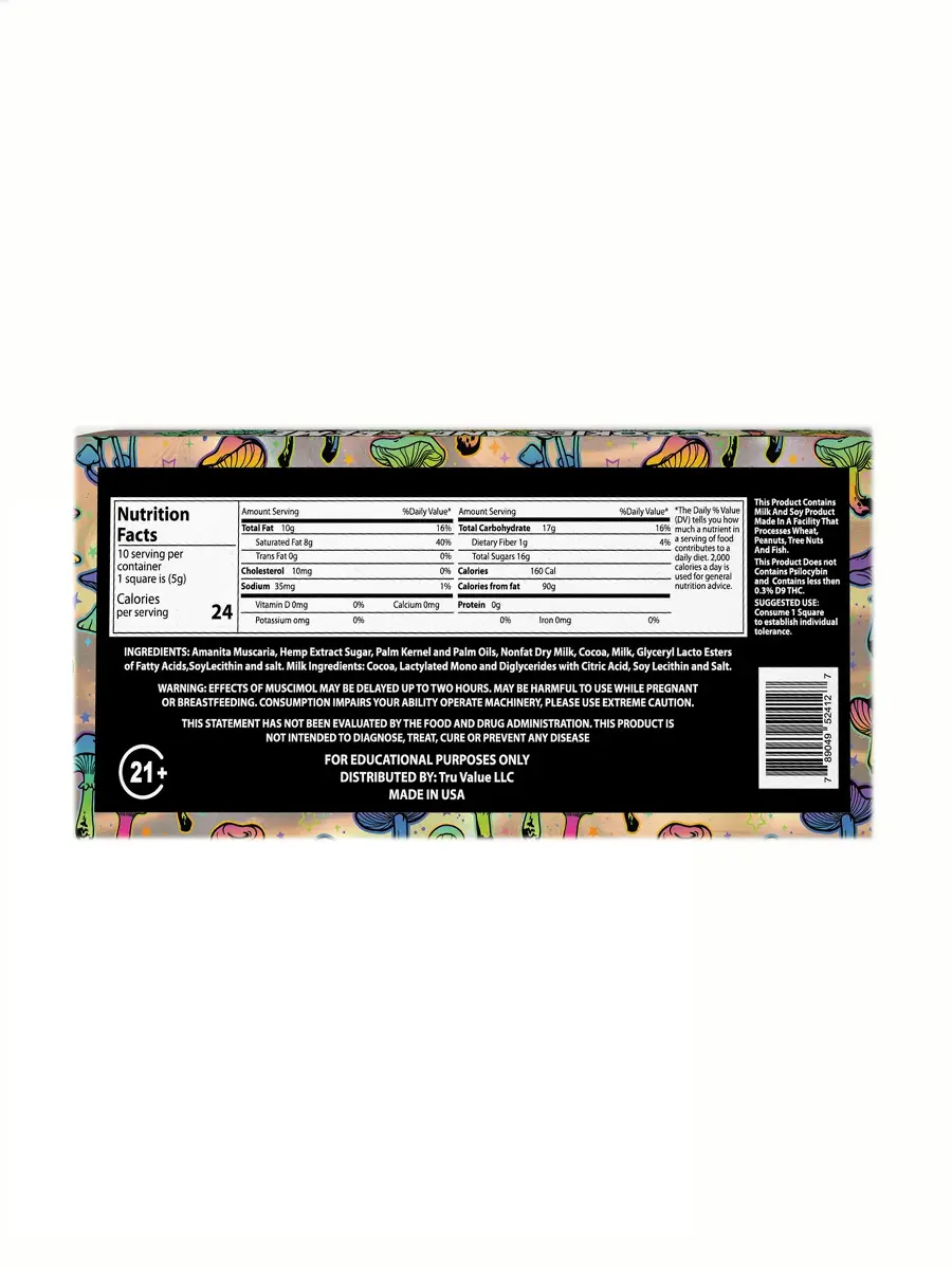 Cookies & Cream Stoned Amanita Muscaria Mushroom Chocolate 10000MG - Image 2