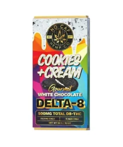 Cookies x Cream No Cap Hemp Co Delta 8 White Chocolate Bar 500mg