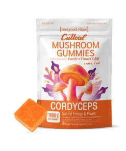 Cordyceps Cutleaf Mushroom Gummies Zero THC 1000mg