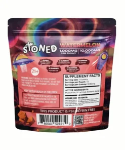 Alternative view of Watermelon STONED Amanita Muscaria Mushroom Gummies 10000MG 10CT