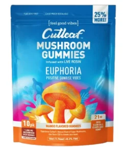 Mango Cutleaf Euphoria Mushroom Gummies 1000mg 10ct