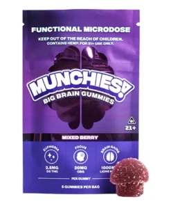 Mixed Berry Munchies Functional Microdose Big Brain Gummies 5ct