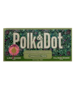 Peppermint Twist PolkaDot Mushroom Belgian Dark Chocolate 250mg Per Piece
