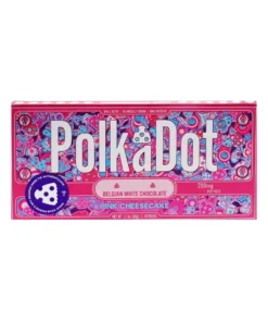 Pink Cheesecake PolkaDot Mushroom Belgian White Chocolate 200mg Per Piece