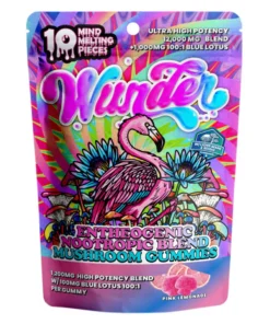 Pink Lemonade Wunder High Potency Entheogenic Nootropic Blend Mushroom Gummies 12G