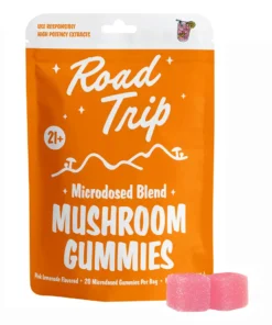 Pink Lemonade Road Trip Microdosed Blend Mushroom Gummies 20ct 70G