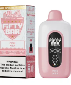 Pink Milk Disposable Vape (20000 Puffs) by Hidden Hills x Fifty Bar