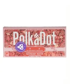 Raspberry Muffin PolkaDot Mushroom Belgian White Chocolate 200mg Per Piece