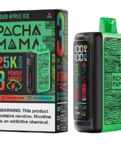 Sour Apple Ice Disposable Vape (25000 Puffs) by Pachamama 25K