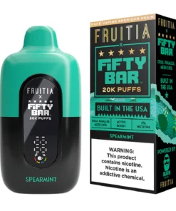 Spearmint Disposable Vape (20000 Puffs) by Fruitia x Fifty Bar