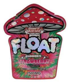 Strawberry Float Mushroom Gummies + Delta 9 THC 2500mg