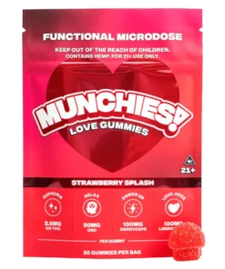 Strawberry Splash Munchies Functional Microdose Love Gummies 20ct