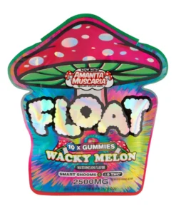 Wacky Melon Float Mushroom Gummies + Delta 9 THC 2500mg