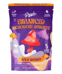 Wild Berry Purple Organics Mushroom Enhanced Microdose Gummies 5ct