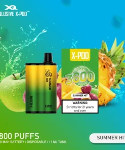 X-QLUSIVE X-POD SUMMER HIT (Apple Passionfruit Mango) – 3800 PUFFS