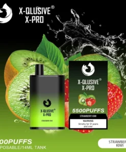 X-QLUSIVE X-PRO STRAWBERRY KIWI – 5500 PUFFS