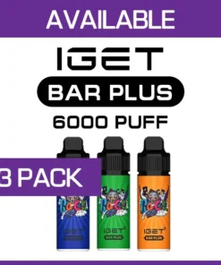 IGET BAR PLUS KIT – 6000 PUFFS – 3 PACK